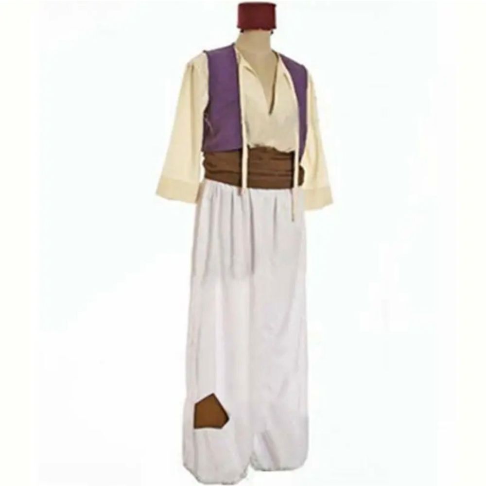 Men's Adult Arabian Prince Aladdin Genie Fancy Dress Roleplay Costume Outfits
